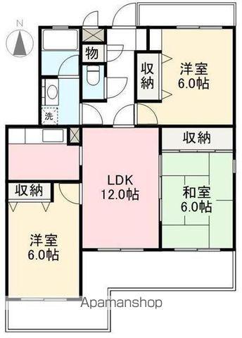 マイレーミアサミⅠ(3LDK/3階)の間取り写真