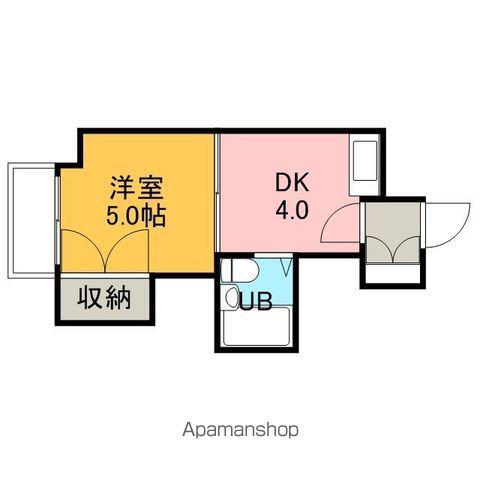 エスタハイム麻生(ワンルーム/4階)の間取り写真