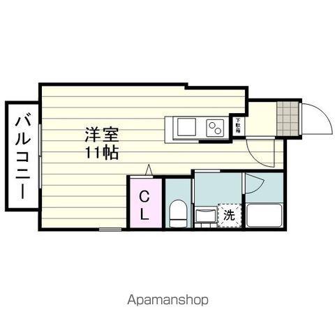 FONS西田橋(ワンルーム/4階)の間取り写真