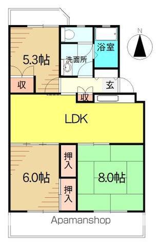 カーサ備前館(3LDK/1階)の間取り写真