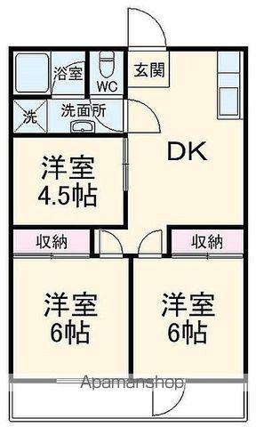 クロノス上星川(3DK/3階)の間取り写真