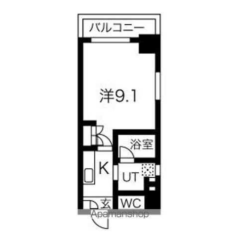 アールズタワー瑞穂運動場西駅前(1K/7階)の間取り写真