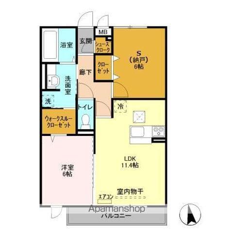 トルビヨン(1SLDK/1階)の間取り写真