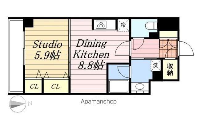 エスティメゾン錦糸町2(1LDK/14階)の間取り写真