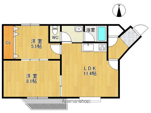 シティ根元(2LDK/2階)の間取り写真