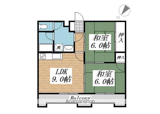 プレアール鷹の巣4(2LDK/8階)の間取り写真