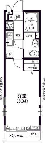 リブリ・あすなろ(1K/1階)の間取り写真