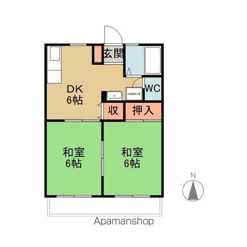 サンパーク広見(2DK/2階)の間取り写真