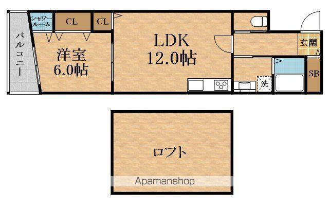 8FOREST MORINOMI(1LDK/7階)の間取り写真