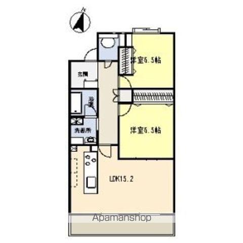 サンパークタウン猪子石(2LDK/2階)の間取り写真