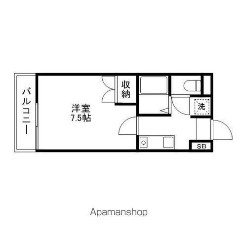 居町グリーンハイツ(1K/2階)の間取り写真