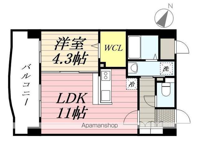 ナウ ヴィレッジ松島Ⅱ(1LDK/6階)の間取り写真