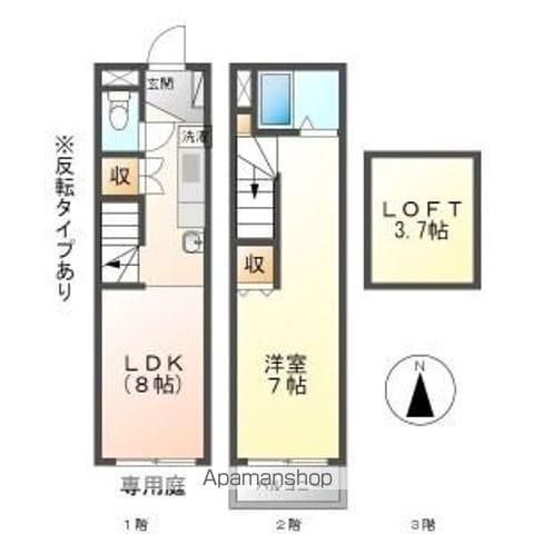 アドリアーノ長山(1LDK/1階)の間取り写真