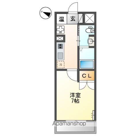 コンフォート(1K/2階)の間取り写真