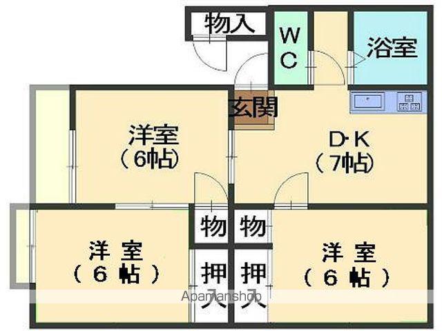 SUNSET・2(3DK/2階)の間取り写真