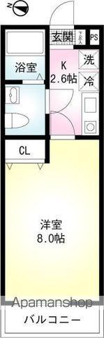 フラットテン(1K/1階)の間取り写真