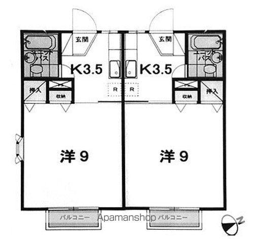 トーキュウハイツ本町通(1K/2階)の間取り写真