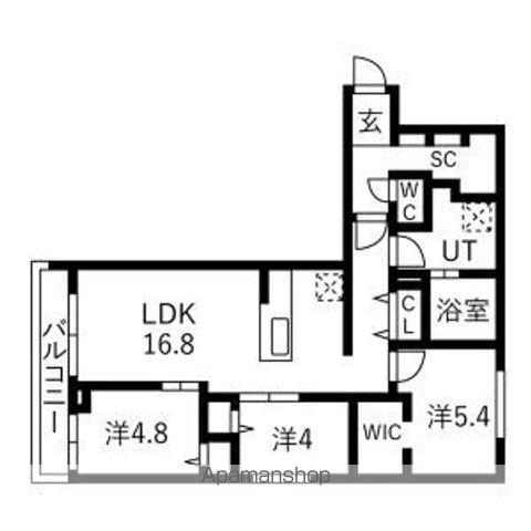 RUMO LUEB(3LDK/3階)の間取り写真