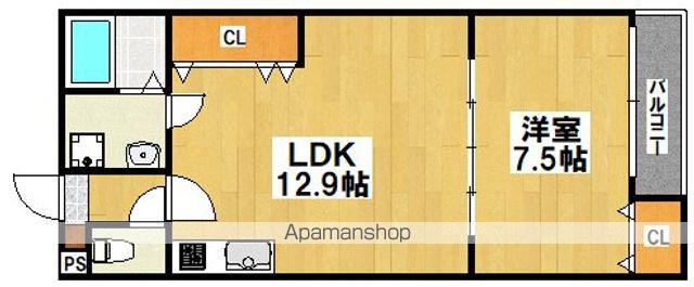 リレックス鳳中町(1LDK/3階)の間取り写真