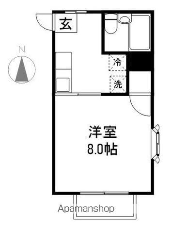 クオリティハウス川端(1K/1階)の間取り写真