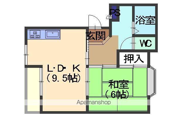 シティハイツJOYFULA(1LDK/1階)の間取り写真
