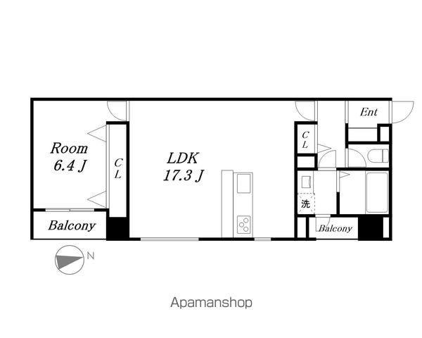 三の丸殿(1LDK/2階)の間取り写真