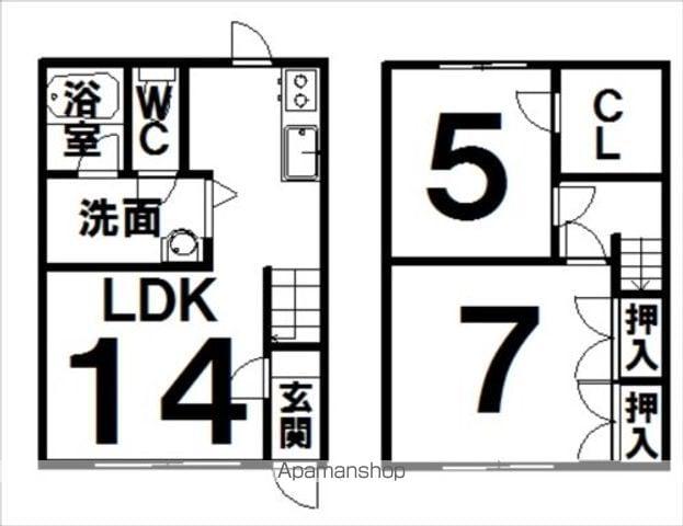 クレール南野(2LDK)の間取り写真