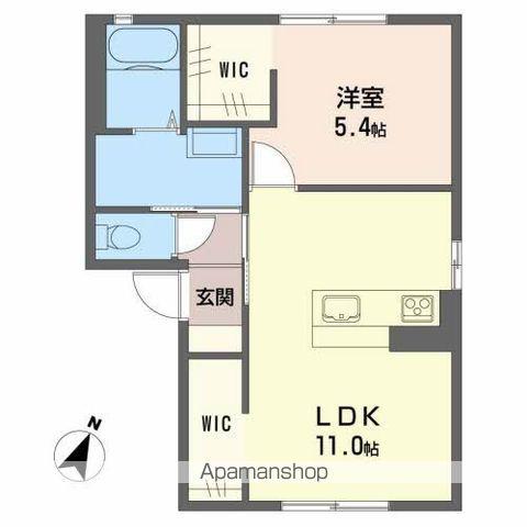 フォーレスサンパティーク(1LDK/1階)の間取り写真
