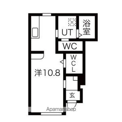 コモド山家(ワンルーム/1階)の間取り写真