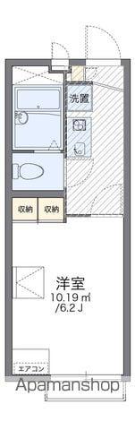 レオパレスフラッツスクエアⅡ(1K/1階)の間取り写真