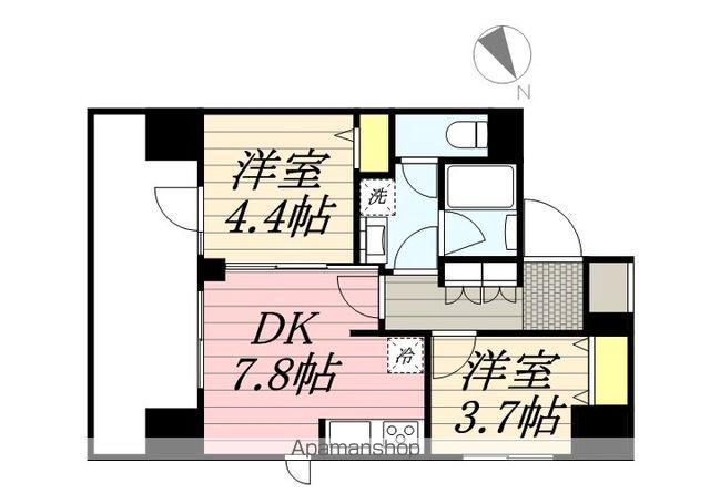 ティモーネ押上(2DK/9階)の間取り写真