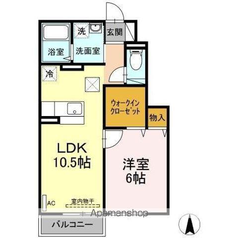 メイユールMSⅡ(1LDK/1階)の間取り写真