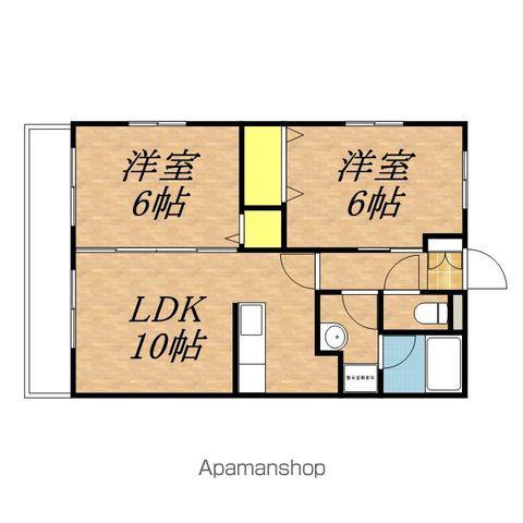 ハミルトングレイス(2LDK/1階)の間取り写真