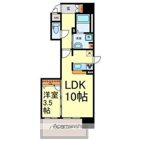 グランシャリオ栄(1LDK/2階)の間取り写真
