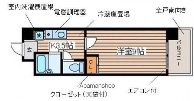 JJS舟入南(1K/2階)の間取り写真