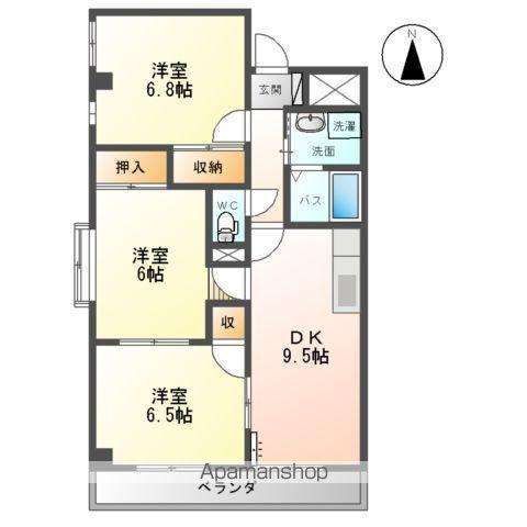 プレジデント岩沼弐番館(3DK/2階)の間取り写真