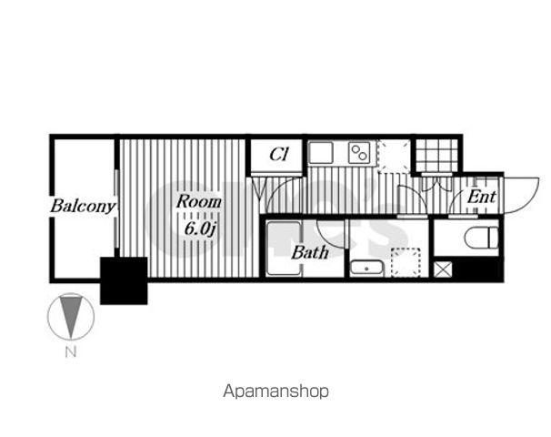 ディアレイシャス泉(1K/10階)の間取り写真