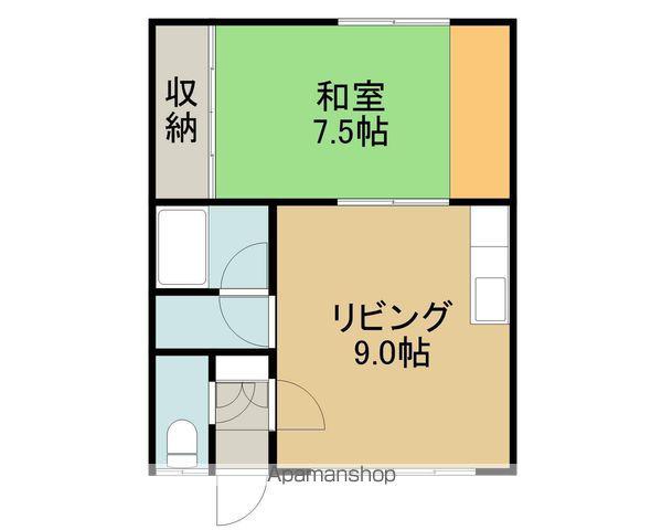 コーポリッチヒル(1DK/1階)の間取り写真