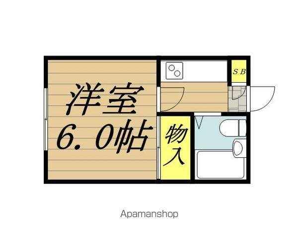 コートヤードシブヤ(1K/2階)の間取り写真