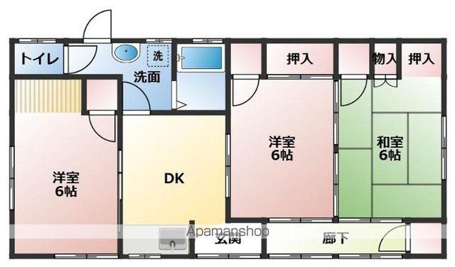 山陽本線 三原駅 バス乗車時間：4分 十一面バス停で下車 徒歩6分 1階建 築52年(3DK)の間取り写真