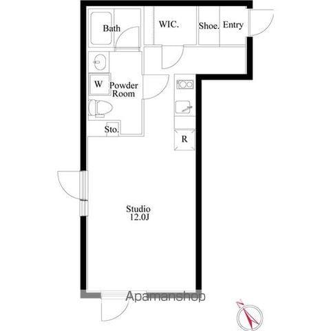 PASEO市谷台町Ⅱ(ワンルーム/3階)の間取り写真