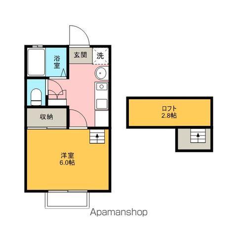 マンションプレリア(1K/1階)の間取り写真