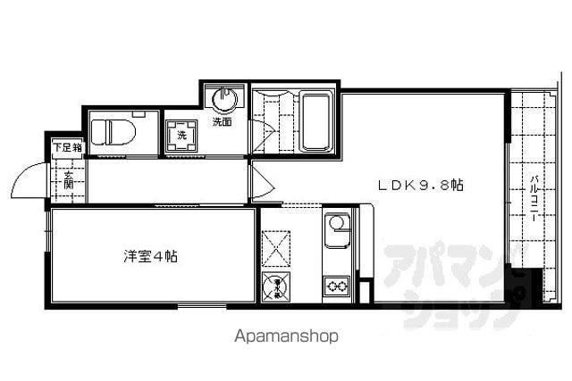 S-FORT二条城前(1DK/12階)の間取り写真