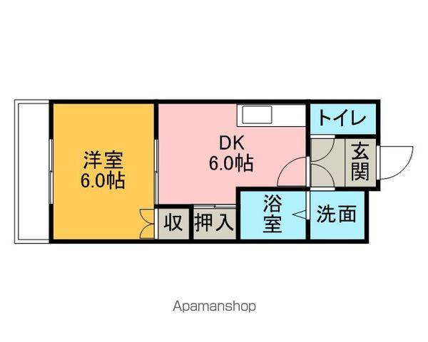 モントーレ横浜(1DK/2階)の間取り写真