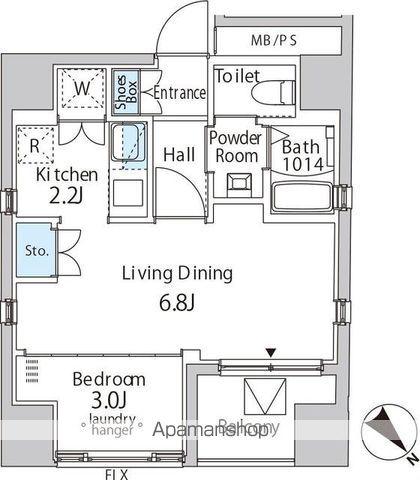 イル ジラソーレ(1DK/9階)の間取り写真