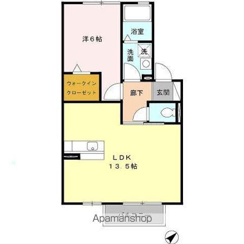 パストラルⅡ(1LDK/2階)の間取り写真