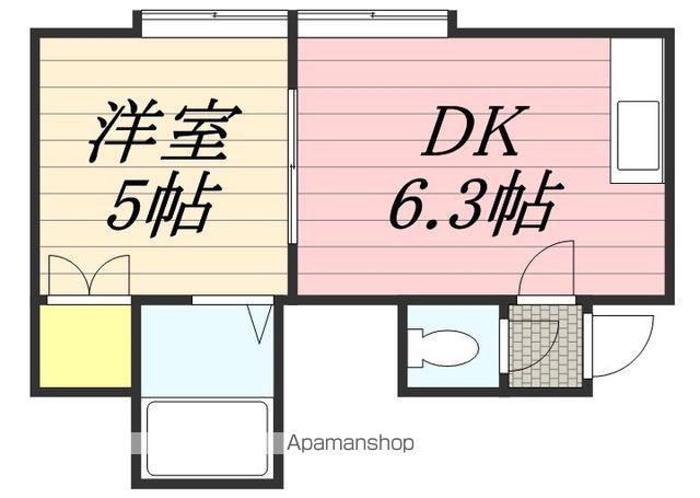 パークサイドMT(1DK/3階)の間取り写真
