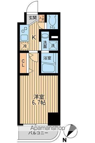 HF関内レジデンス(1K/8階)の間取り写真