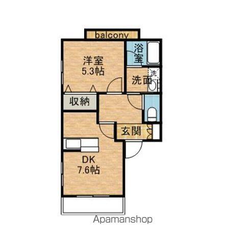 アーバニズム62(1DK/1階)の間取り写真