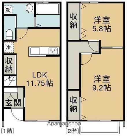 プリエ　コートドール(2LDK)の間取り写真